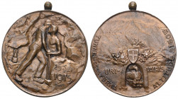 Furka 1915 Bantunnel Neubau 1915 Bronce Medaille 34mm bis unzirkuliert