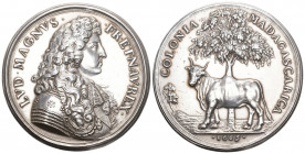 Madagascar 1665 Medaille in Silber 58,5g Originalbox bis unz Spätere Nachprägung