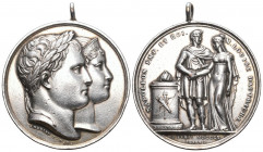 France 1810 Wedding Medal of Napoleon Silber 38,6g 40mm sehr schön +