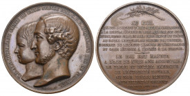 France 1842 Louis Philippe & Louise Charles Bronce 50mm unzirkuliert