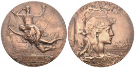 France 1900 Exposition Internationale Bronce Medaille 62mm unz