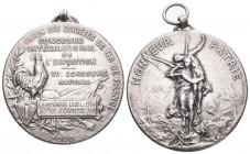 France 1900 Tir de France Silbermedaille 49,4g 45mm vorzüglich
