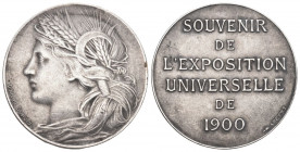 France 1900 Medaille Silber 24,1g 32mm vorzüglich