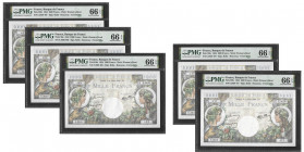 Lot de 5 billets de 1000 Francs Commerce et Industrie, 6 juillet 1944
Ref : Pick#96c, F. 39/10
Conservation : PMG 66 EPQ