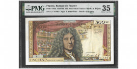 500 Nouveaux Francs Molière Type 1959, 2.7.1959
Ref : Pick#145a
Conservation : PMG Choice VF35