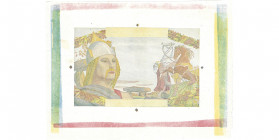 1000 Francs Volontaires de 92
Épreuve de graveur pour le verso, en trois couleurs, jaune, rouge et bleu clair, sur papier simplee grand format. 
Conse...
