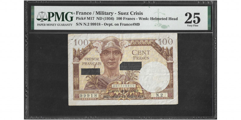 France / Military Suez Crisis
100 Francs «Forces Françaises en Méditerranée Orie...