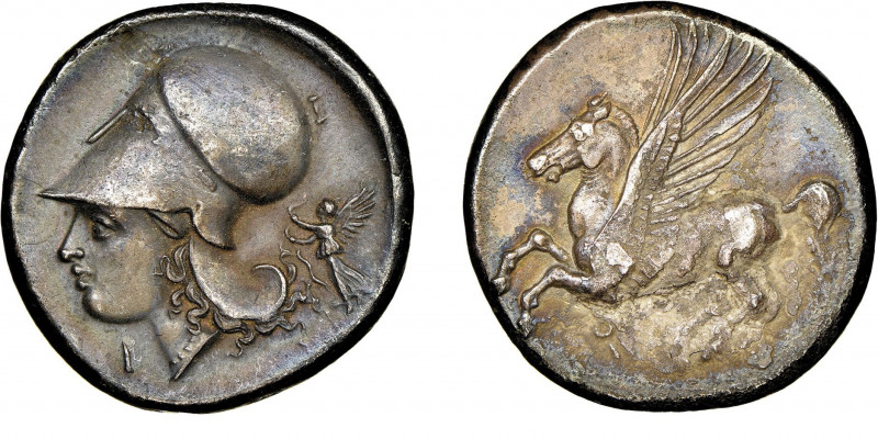 Corinth, 
Stater, AG 8.41 g.
Ref : Calciati 420, Ravel 1030 Conservation : NGC A...