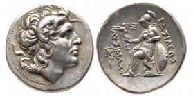 Thrace
Lysimachus 306-281 avant J.-C.
Tétradrachme, 180-150 BC, AG 16.83 g.
Ref : H. B. Mattingly, The Ma'aret en-Num'an Hoard, 1980, Essays Carson-Je...
