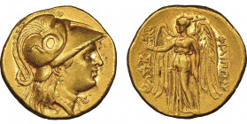 Philip III 323-317 avant J.-C.
Stater, AU 8.60 g.
Ref : Price P31, Fr.112 Conservation : NGC AU 5/5 - 4/5