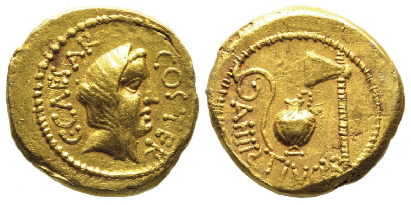 Julius Caesar 49-44 avant J.-C.
Aureus, Rome, 46 avant J. C. AU 8.05 g. Ref : Ca...