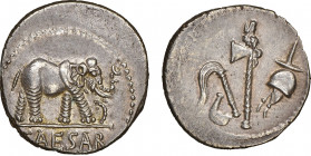 Julius Caesar 49-44 avant J.-C. 
Denarius, Rome, 44 avant J.-C, AG 3.78 g. Ref : C. 49, Crawford 443/1, Syd. 1006 Conservation : NGC Choice AU 4/5 - 5...