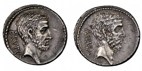 M. Junius Brutus
Denarius, Rome, 42 avant J.-C., AG 4 g.
Ref : Crawford 433/2, RSC 30, Syd.907
Ex Collection of M Stepath, NAC 40, 1996, lot 1283 Cons...