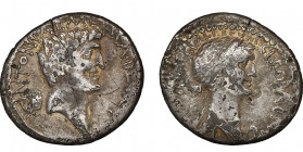 Marcus Antonius et Cléopatre 83-30 avant J.-C.
Denarius, Alexandria, 34 avant J.-C., AG 3.88 g. Ref : C. 1 , Crawford 543/1 , Sear1515 Conservation : ...
