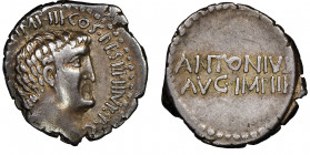 Marcus Antonius 83-30 avant J.-C. 
Denarius, Athènes, 32 avant J.-C., AG 3.77 g.
Ref : B.97 (Antonia) - BMC/RR.177 (East) - CRR.1209 (4) - RRC.542 /2 ...