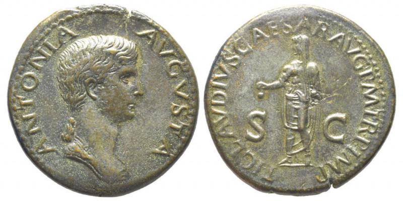 pour Antonia Minor Augusta
Dupondius Rome, 42-43, AE 12.86 g. Ref : C. 6, RIC I ...
