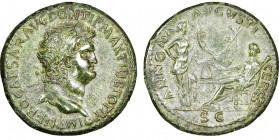 Nero 54-68 après J.-C.
Sestertius, Lugdunum, 65, AE 26.13 g.
Ref : RIC 390, BMC 305
Conservation : NGC Choice XF 5/5 - 2/5 Fine Style