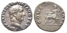 Vitellius 69 
Denarius, Rome, AG 3.02 g.
Ref : C. 21 var, RIC I 66 Conservation : presque Superbe
