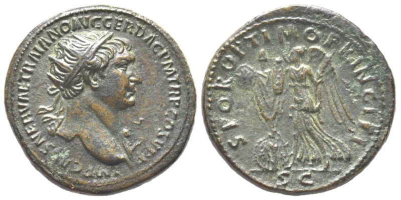 Trajanus 98-117
Dupondius, Rome, AE 11.66 g. Ref : C. 448, RIC 525
Conservation ...