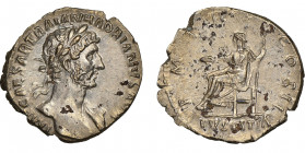 Hadrianus 117-138
Denarius, Rome, AG 3.30 g.
Ref : C. 877, RIC 42
Conservation : NGC MS 5/5 - 3/5. FDC