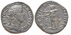 Commodus 177-192 
Sestertius, Rome, AE 22.64 g.
Avers : M ANTONINVS COMMODVS AVG. Revers: TR P VII IMP III COS III P P / S - C. Ref : C. 844, RIC 461
...