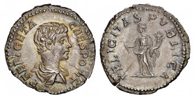 Geta 209-211
Denarius, Rome, 203, AG 3.26 g. Ref : C. 38a, RIC 9a
Conservation : NGC Choice AU 5/5 - 4/5