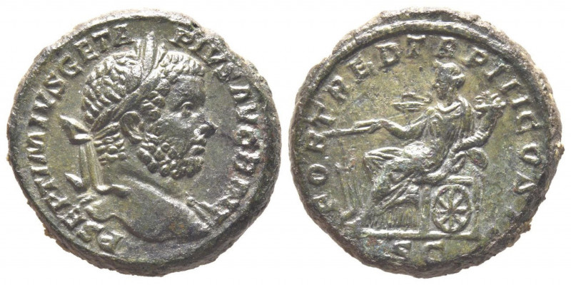 Geta Caesar, 198-209
As, Rome, 211, AE 11.23 g.
Ref : C. 54, RIC 175 b, BMC 276 ...