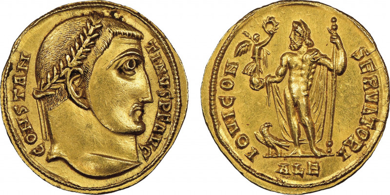 Constantinus I 307-337
Aureus, Alexandria, 313-314, AU 5.76 g.
Ref : Cal. 5171 (...