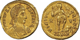 Honorius 393-423
Solidus, Ravenne, AU 4.47 g.
Ref : RIC X1287, Ran.12
Conservation : NGC Choice AU 4/5 - 4/5