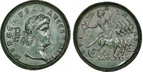 Contorniate Medallion , 4e s. ap. J.-C. AE 18.02 g. 38 mm
Ref : Alföldi, pl. 71, 8 (same dies)
Ex Vente NGSA, 27 November 2012, lot 339
Ex Vente CNG T...