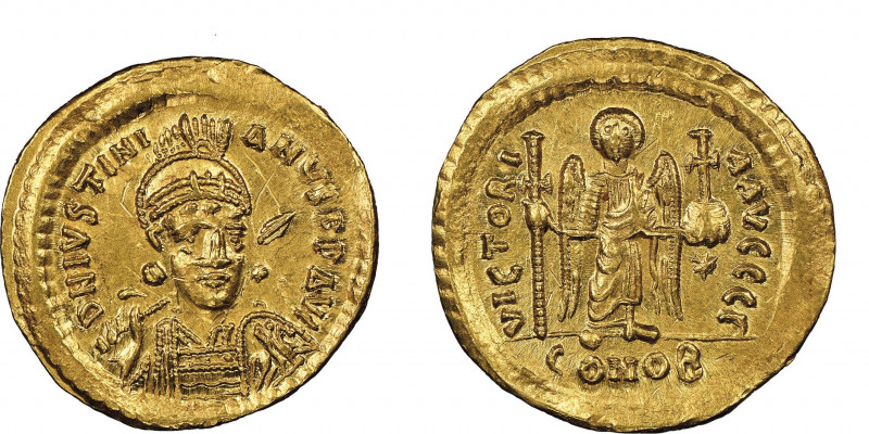 Iustinianus 527-565
Solidus, AU 4.48 g.
Ref : Sear 137
Conservation : rayures si...