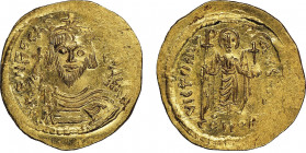 Phocas 602-610
Solidus, Constantinople, AU 4.52 g.
Ref : Sear 620
Conservation : légèrement plié. NGC MS 3/5 - 4/5. FDC