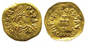 Phocas 602-610
Tremissis, Constantinople, AU 0.81 g.
Ref : Sear 635
Ex Vente Tkalec, 26/10/2007, lot 247
Conservation : Superbe