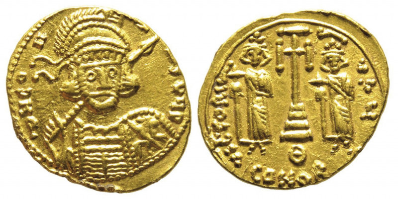 Constantinus IV 674-681
Solidus, Syracuse, AU 4.23 g.
Ref : Hahn 33 var.
Conserv...