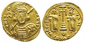 Constantinus IV 674-681
Solidus, Syracuse, AU 4.23 g.
Ref : Hahn 33 var.
Conservation : coups sinon Superbe. Unique avec Theta au revers
