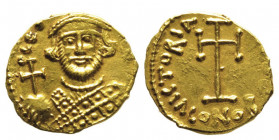 Leontius 695-698
Tremissis, Rome, AU 1.39 g.
Ref : Sear 1333, Hahn 23
Ex Vente Ratto 9.12.1930 lot 1732
Conservation : Superbe