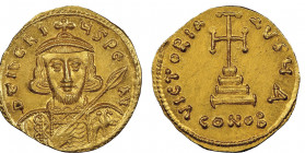 Tiberius III 698-705
Solidus, Constantinople, AU 4.40 g.
Ref : Sear 1360
Ex CNG Triton X 2007, lot 845
Conservation : legerement brossé. NGC MS 5/5 - ...