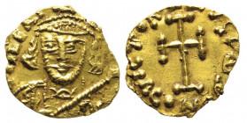 Tiberius III 698-705
Tremissis, Ravenne, AU 1.52 g.
Ref : Sear 1408, Hahn 67
Ex Burgan, Paris, 18/03/1994
Conservation : presque Superbe