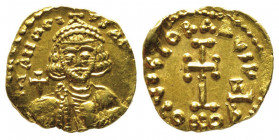 Anastasius II Artemius 713-715
Tremissis, Ravenne, 713, AU 1.38 g. Ref : Sear 1485, Hahn 25b, Ranieri - Conservation : Superbe, Très rare