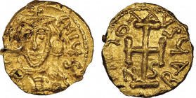 Leo III 717-741
Tremissis, Sardaigne, AU 1.22 g.
Ref : Sear -, Hahn H5 (Theodosius III), Piras 55 (R5) Conservation : coup sinon NGC Choice AU 4/5, 2/...