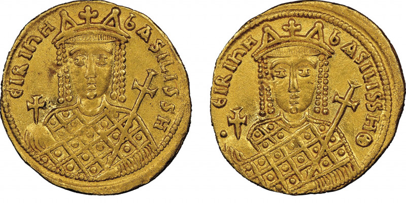 Irene 797-802
Solidus, Constantinople, AU 4.35 g.
Ref : Sear 1599, DOC 1a.1
Ex V...