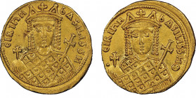 Irene 797-802
Solidus, Constantinople, AU 4.35 g.
Ref : Sear 1599, DOC 1a.1
Ex Vente Stack's, Moneta Imperii Romani Byzantini, 12.01.2009, lot 3190 Be...