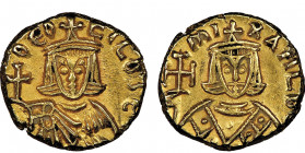 Michael II & Theophilus 820-829
Solidus, Syracuse, 828-829, AU 3.87 g.
Ref : Sear 1645
Conservation : NGC AU 5/5 - 3/5. Superbe