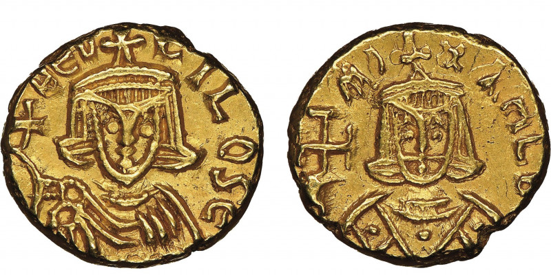 Michael II & Theophilus 820-829
Solidus, Syracuse, 828-829, AU 3.89 g. Ref : Sea...