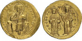 Romanus III Argyrus 1028-1034
Histamenon Nomisma, Constantinople, AU 4.40 g.
Ref : Sear 1819
Conservation : signes sur la tranche sinon NGC Choice AU ...