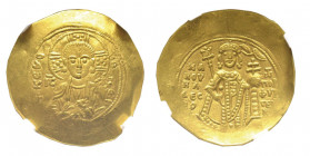 Manuel I 1143-1180
Hyperpyron, Constantinople, AU 4.22 g.
Ref : Sear 1956
Conservation : rayures sinon NGC Choice AU 5/5 - 2/5
