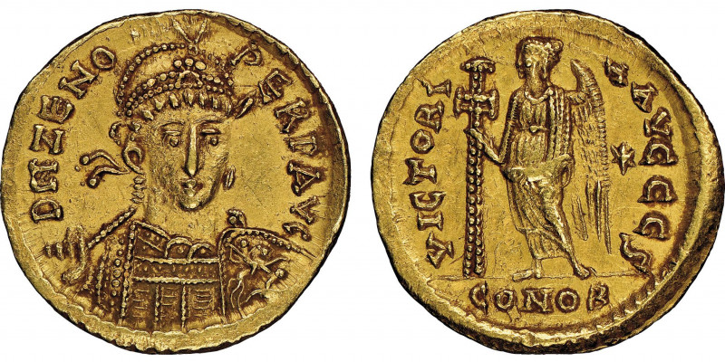 Ostrogoths
Solidus, AU 4.47 g.
Ref : RIC 930, Metlich 15
Conservation : NGC AU 5...