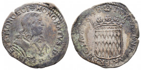 Honoré II 1604-1662
Pezzetta, 1648, Billon 5.07 g.
Ref : G. MC11, CC 23 
Conservation : TTB