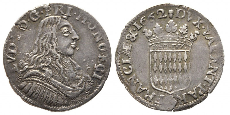 Louis I 1662-1701
1/12 Écu ou 5 Sols, 1662, AG 2.15 g. Ref : G. MC50, CC 69, CAM...
