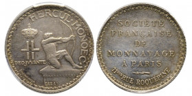 Louis II 1922-1949
2 Francs 1924, essai en argent, AG 11.5 g.
Ref : G. MC129 (Société Française de Monnayage à Paris)
Conservation : PCGS SP58. Rariss...